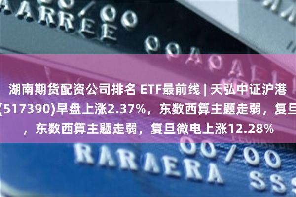 湖南期货配资公司排名 ETF最前线 | 天弘中证沪港深云计算产业ETF(517390)早盘上涨2.37%，东数西算主题走弱，复旦微电上涨12.28%