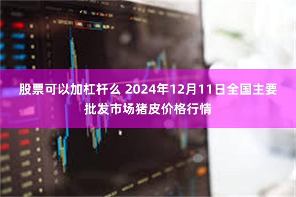 股票可以加杠杆么 2024年12月11日全国主要批发市场猪皮价格行情